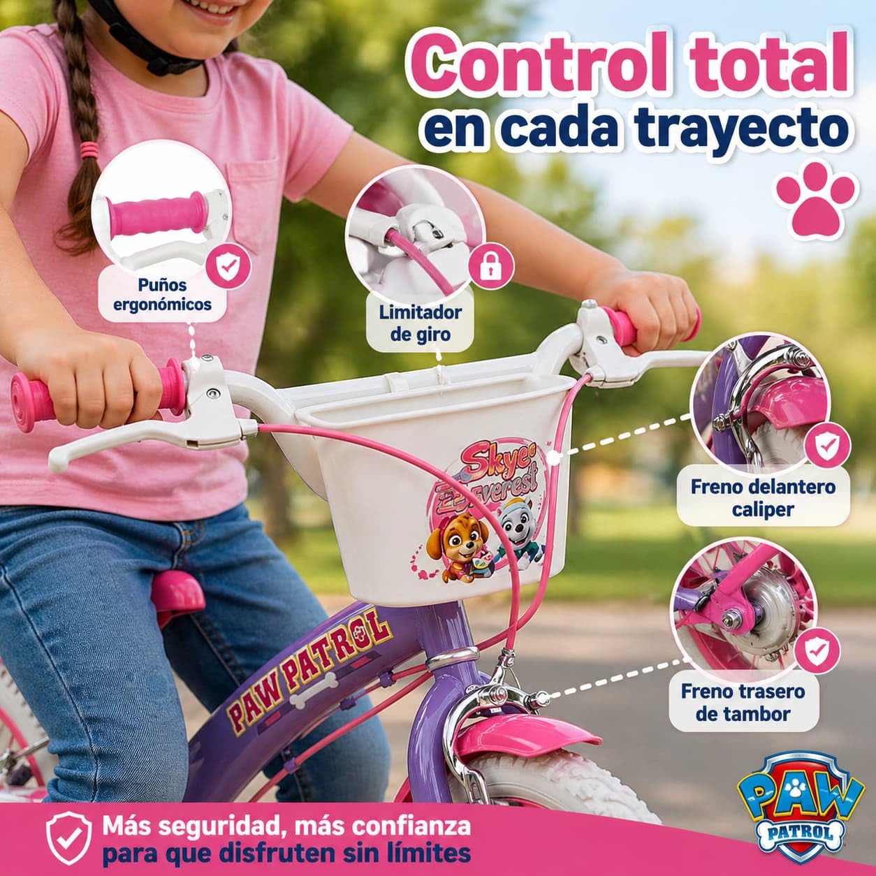 TOIMSA Bicicleta 16" Paw Patrol Niña