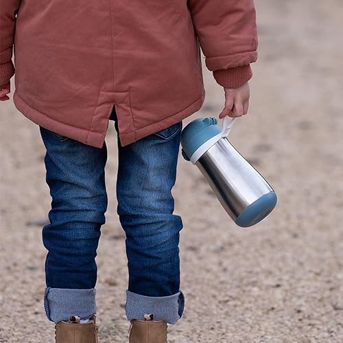 Miniatura 8 de BEABA Botella de agua de acero inoxidable para niños, botella de agua aislada para bebés a niños pequeños, botella de agua para niños pequeños