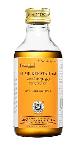 Kottakkal ayurvedaยฎ Eladi Keratailam - 200 ml | For Skin and Hair, Prepared in Coconut Oil Base