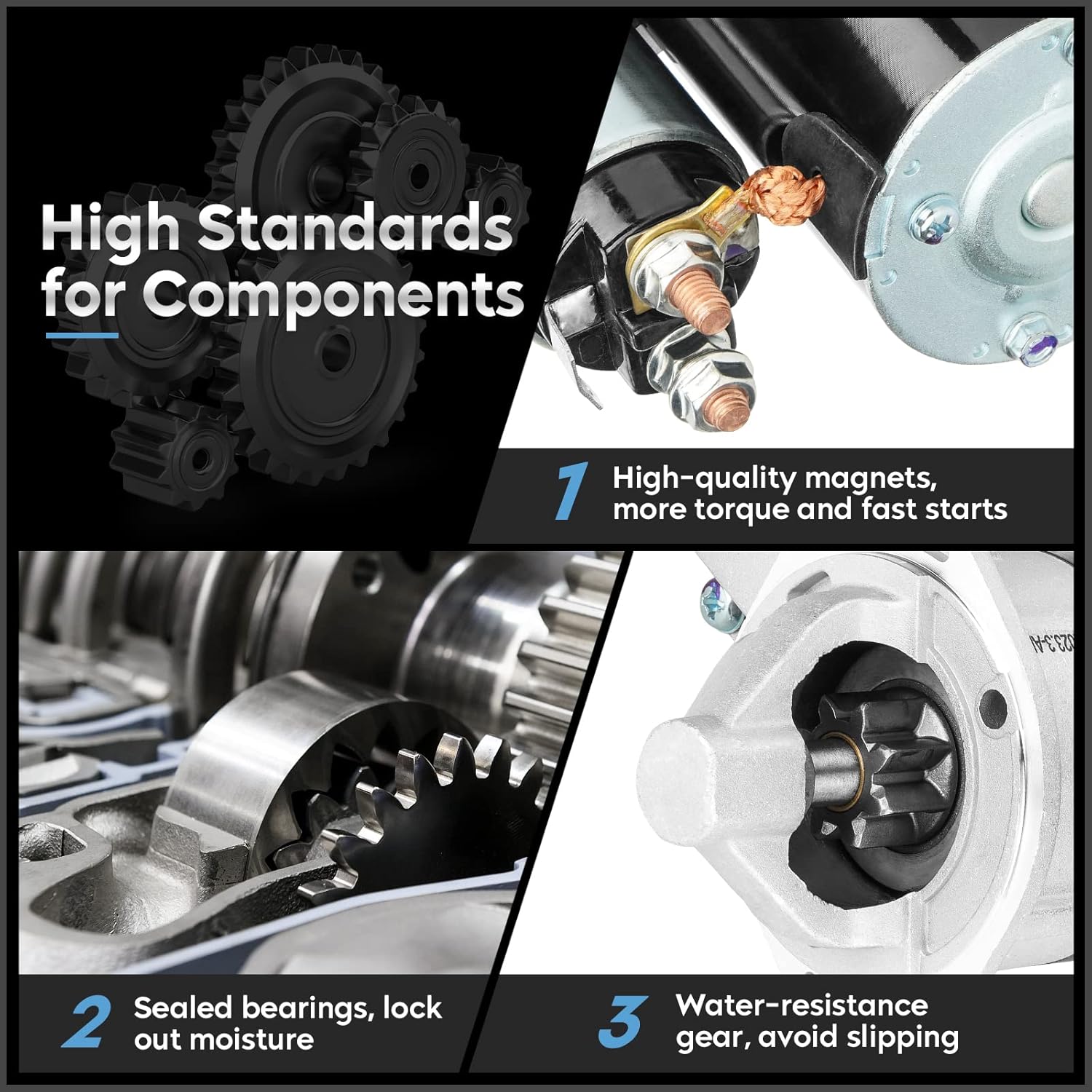 New Starter (Only for Automatic) Fit for 1.6L Hyundai Accent 2001-2011, for 1.6L Kia Rio Rio5 2006-2008 Replace# 17826, 17826N, 108-267, 108-267A