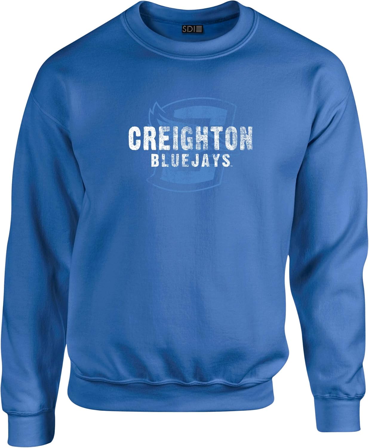 50/50 Cotton/Poly Crewneck Sweatshirt, Vintage Mascot Design