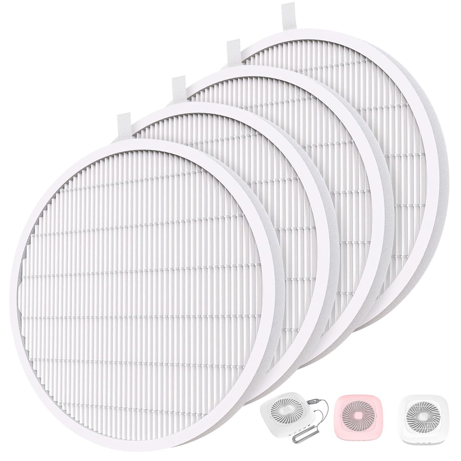 KTNAid 4 Pack Reusable HEPA Filters for MelodySusie Nail Dust Collector, Compatible with SPro/XC320J, Home or Salon Use