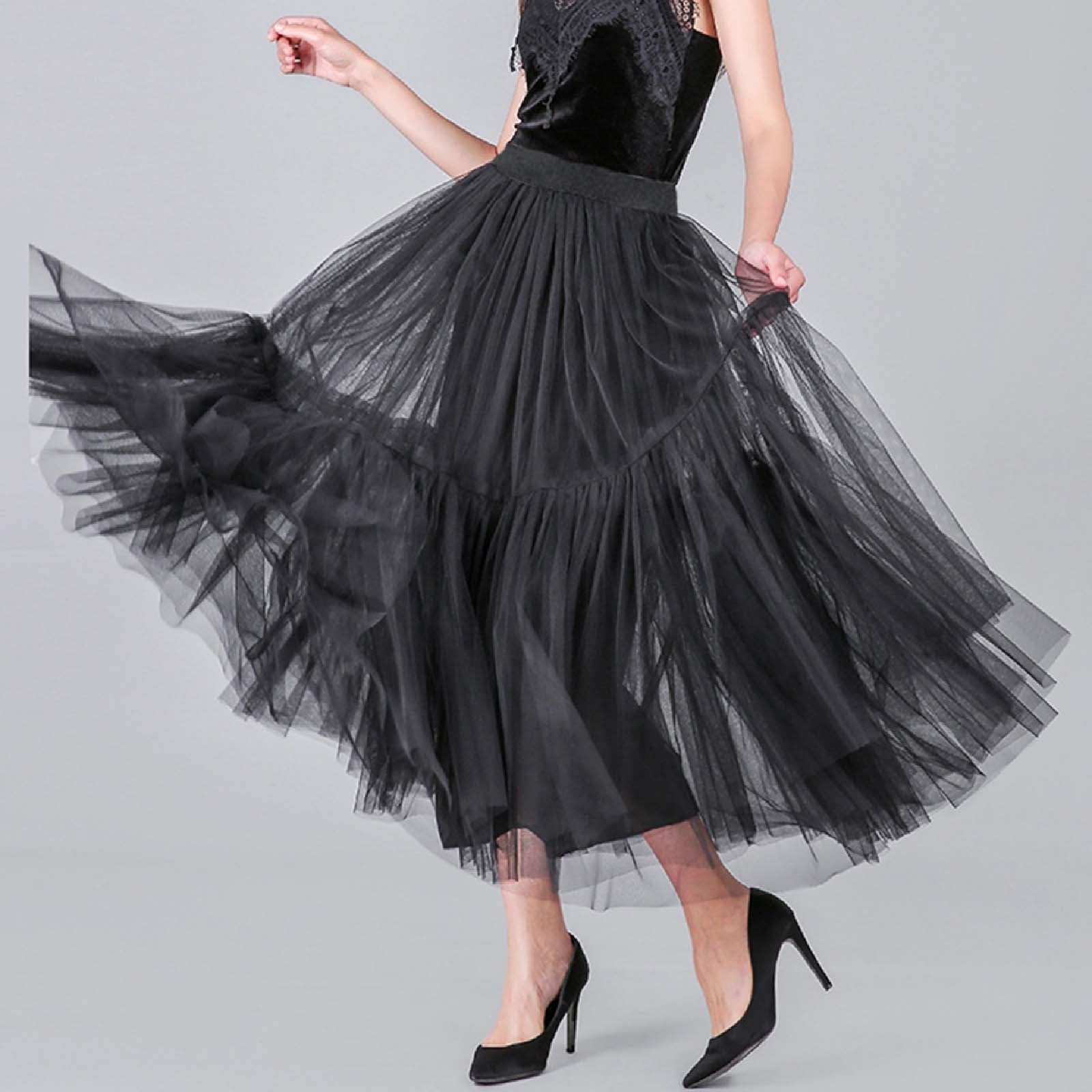 Damska spódnica tutu o linii A, tiulowa kolacja na imprezę, wysoki karnawał, fantazyjne kostiumy 2026, brokat