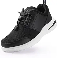 Tênis masculino extra largo para caminhar o dia todo, tênis ortopédico com suporte de arco, bico largo para alívio da dor na fascite plantar