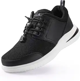Tênis masculino extra largo para caminhar o dia todo, tênis ortopédico com suporte de arco, bico largo para alívio da dor na fascite plantar