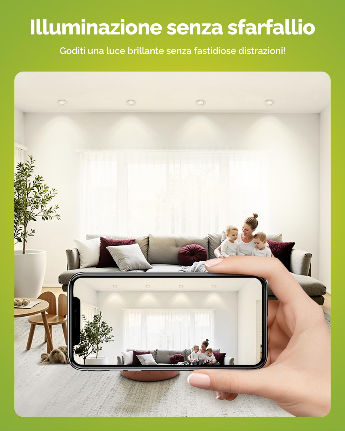 Fondiiz Faretti Led da Incasso per Cartongesso Luce Naturale 4000K, 5W 480LM Luci da Soffitto Interno Orientabili, IP44 Faretto led incasso Ultrasottili per Bagno, Diametro Foro Ø70-80mm, Set di 12