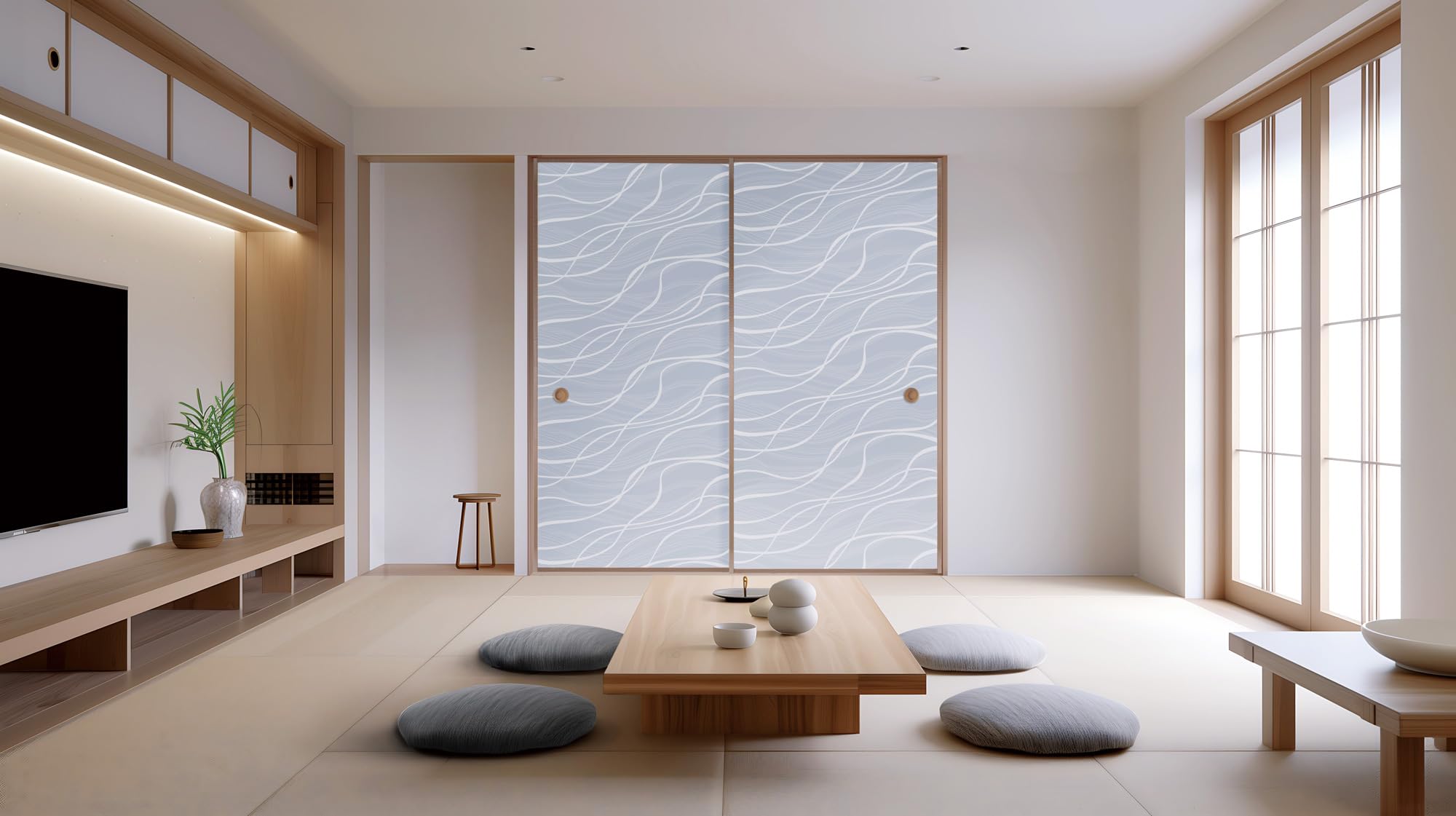 Amazon | 和モダン ふすま紙 紙寸法 約 巾96cm × 丈203cm