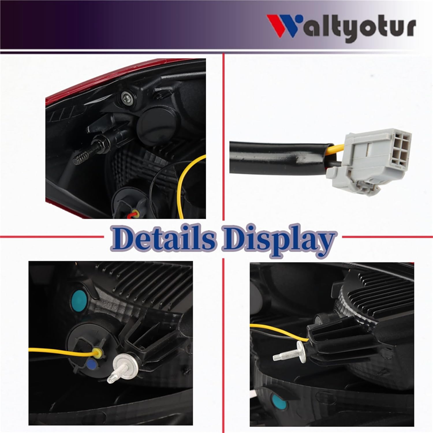 waltyotur Tail Lights Rear Reverse Light Accembly Replacement for 2016-2021 Malibu Passenger Right RH Side Halogen Replacement for GM2805122 84132377