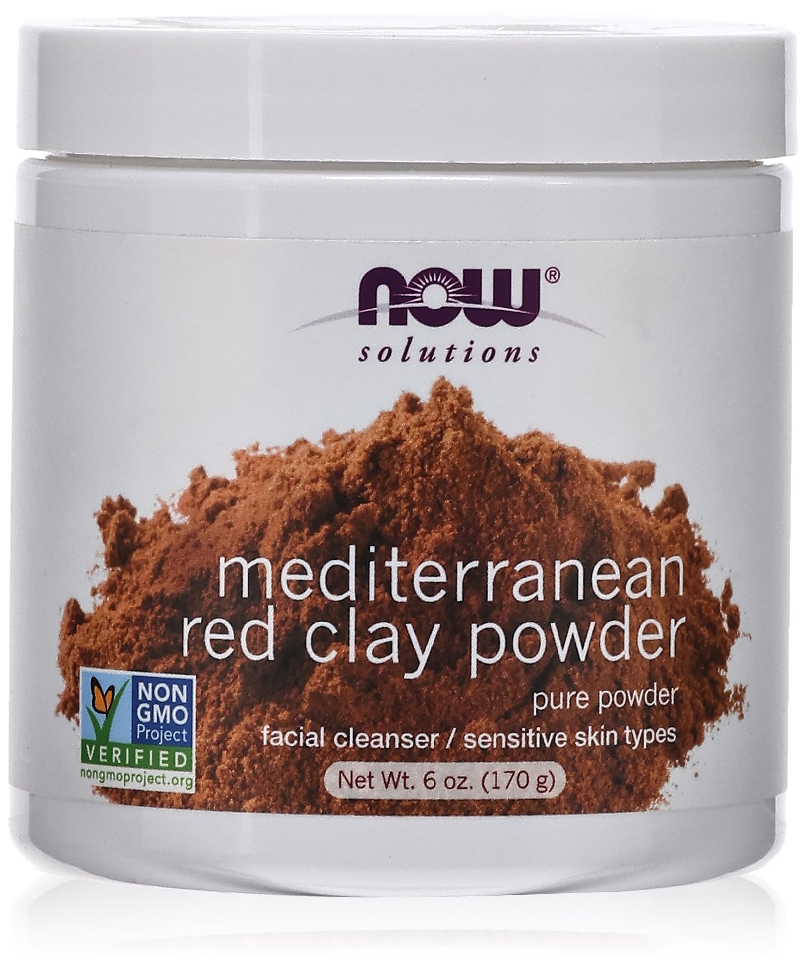 Now Solutions, Mediterranean Red Clay powder Pure Powder 6oz. (170g)