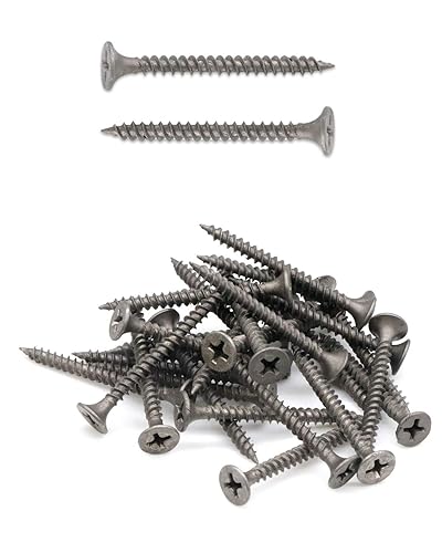 Miniatura 8 de Tornillos para madera de cabeza plana, 100 tornillos Phillips #6 x 1 pulgada para paneles de yeso con rosca fina, tornillos autorroscantes para