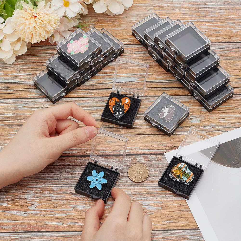 Amazon.co.jp: HOBBIESAY ピン用透明プラスチックギフトボックス 20個