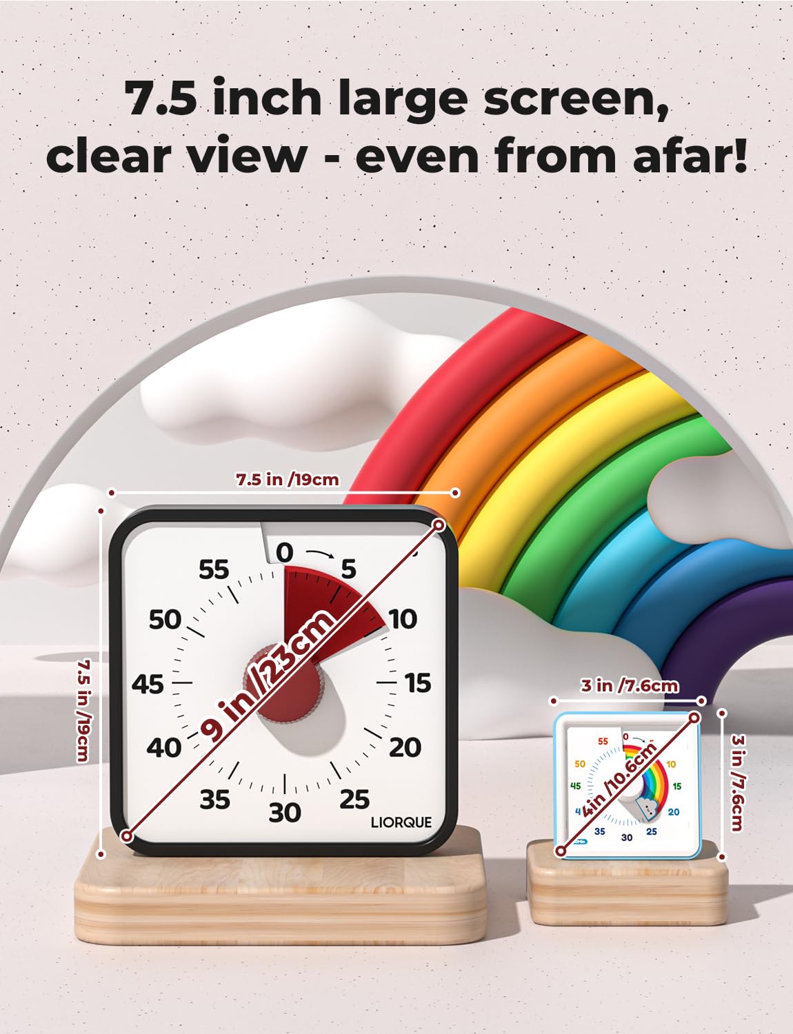 Snapklik.com : LIORQUE 60 Minute Visual Timer For Kids And Adults, Non ...