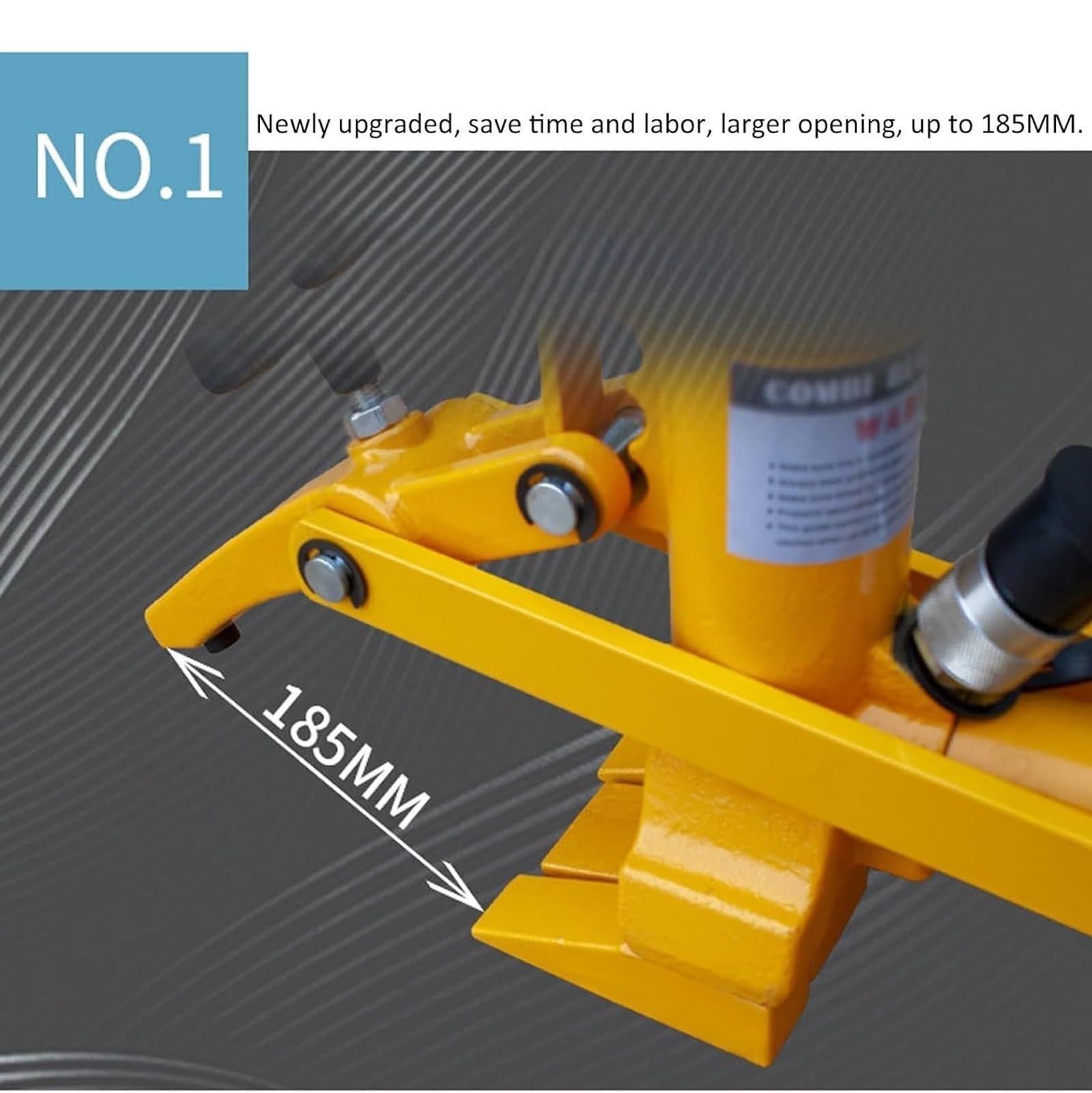 Wytrzymały hydrauliczny zbijak do opon, hydrauliczny zbijak do opon 10000 PSI z pompką nożną i wężem pneumatycznym, pojemność zbiornika 2,3 l, zestaw narzędzi do zbijaka do opon w ciągnikach