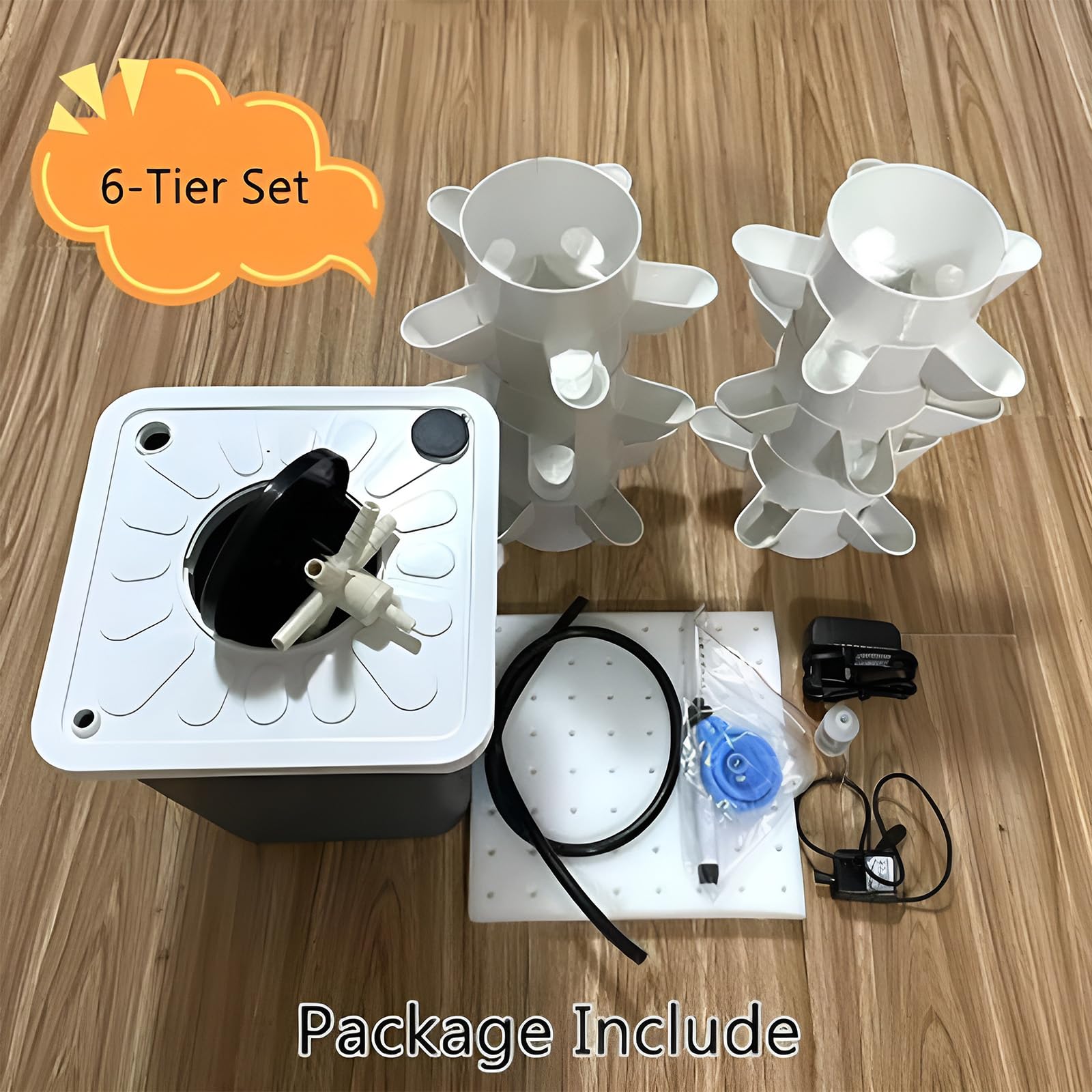 Système de culture hydroponique, kit de jardin sans terre pour l'intérieur et l'extérieur, parfait pour cultiver de la laitue, des herbes et des légumes avec 25 trous de plantation