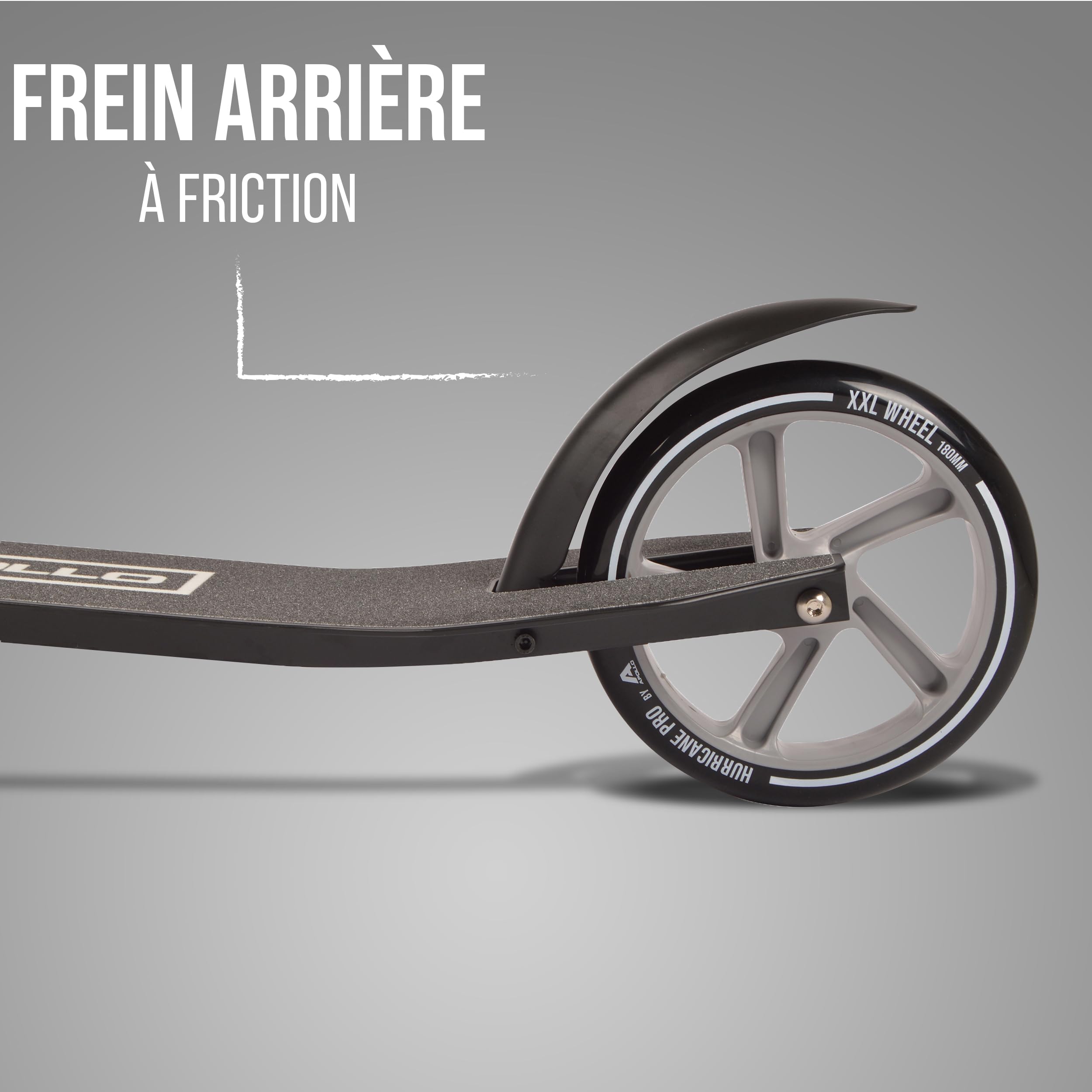 Apollo 230mm Giant XXL Wheel City-Scooter - Hurricane | Trottinette Freestyle Adulte avec Suspension | Trottinette Adulte Pliable et Réglable en Hauteur | Trottinette Adulte & Enfant à Partir de 7 ans