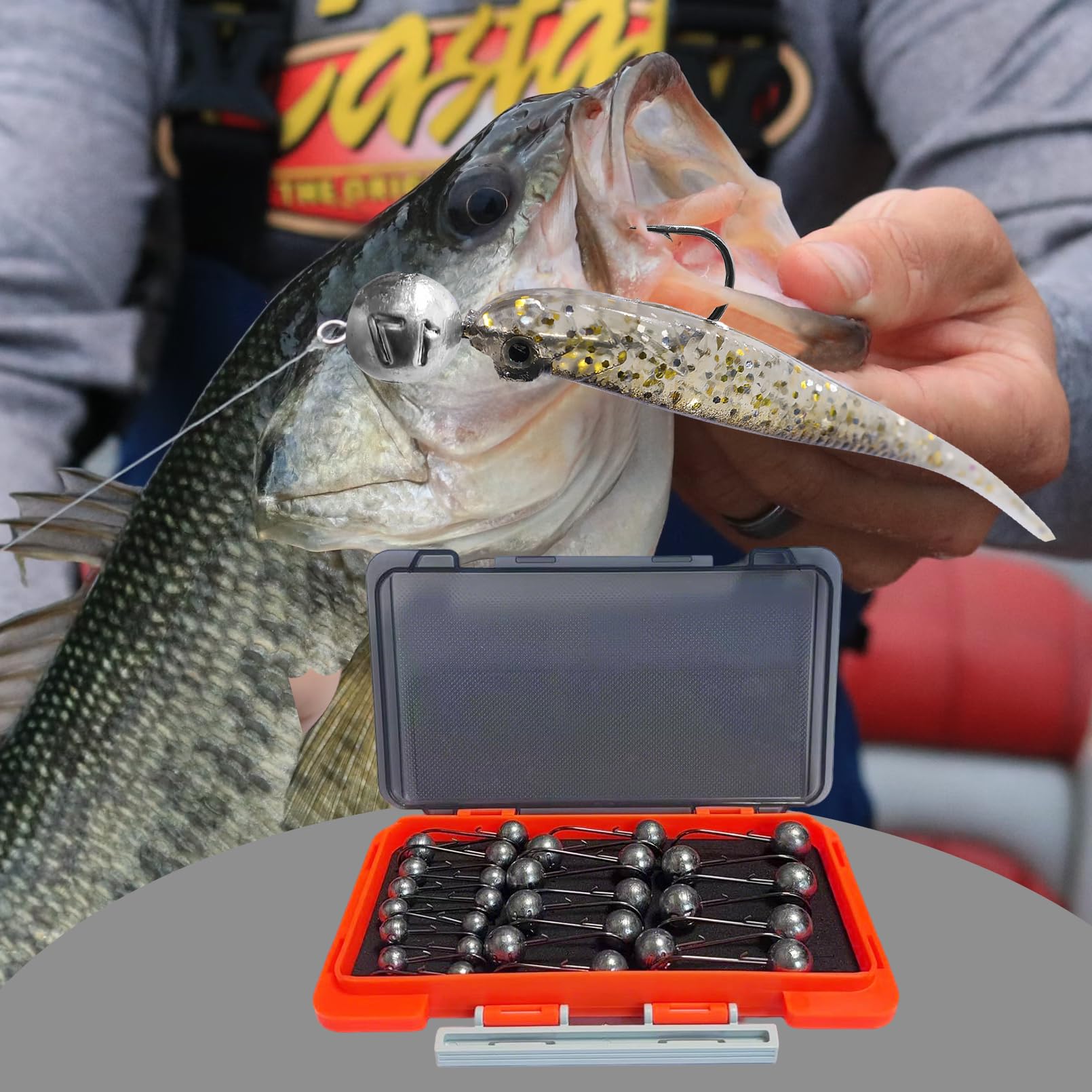 Juego de 30 anzuelos afilados para peces de goma, varios pesos, adecuados para agua dulce y salada, ideal para percas, luciopercas y peces depredadores (3,5 – 15 g)