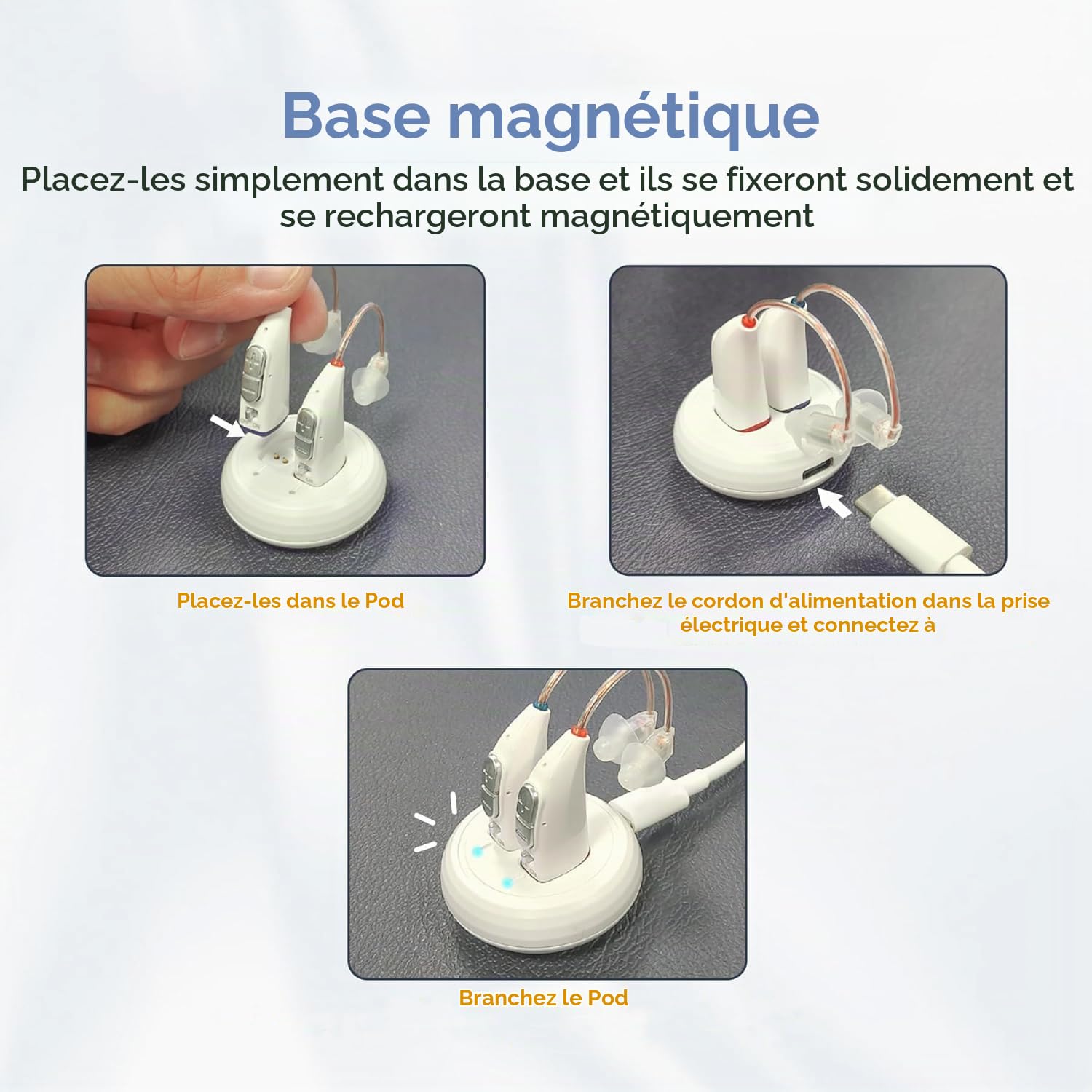 Bouchons d'oreille pour personnes âgées - (Paire) Appareil personnel binaural numérique derrière l'oreille, batterie longue durée, conception BTE confortable toute la journée