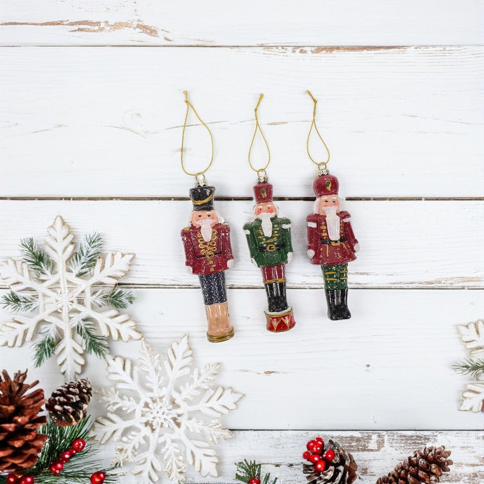 FRCOLOR 12 Piezas Adorno de Cascanueces para Árbol de Navidad de Plástico