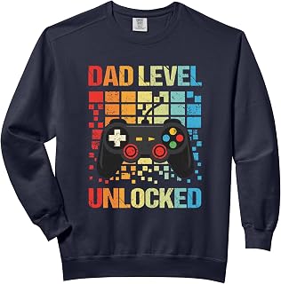 Dad Level Unlocked Funny New Dad Father Gamer Fathers day Comfort Colors Adult Sweatshirt