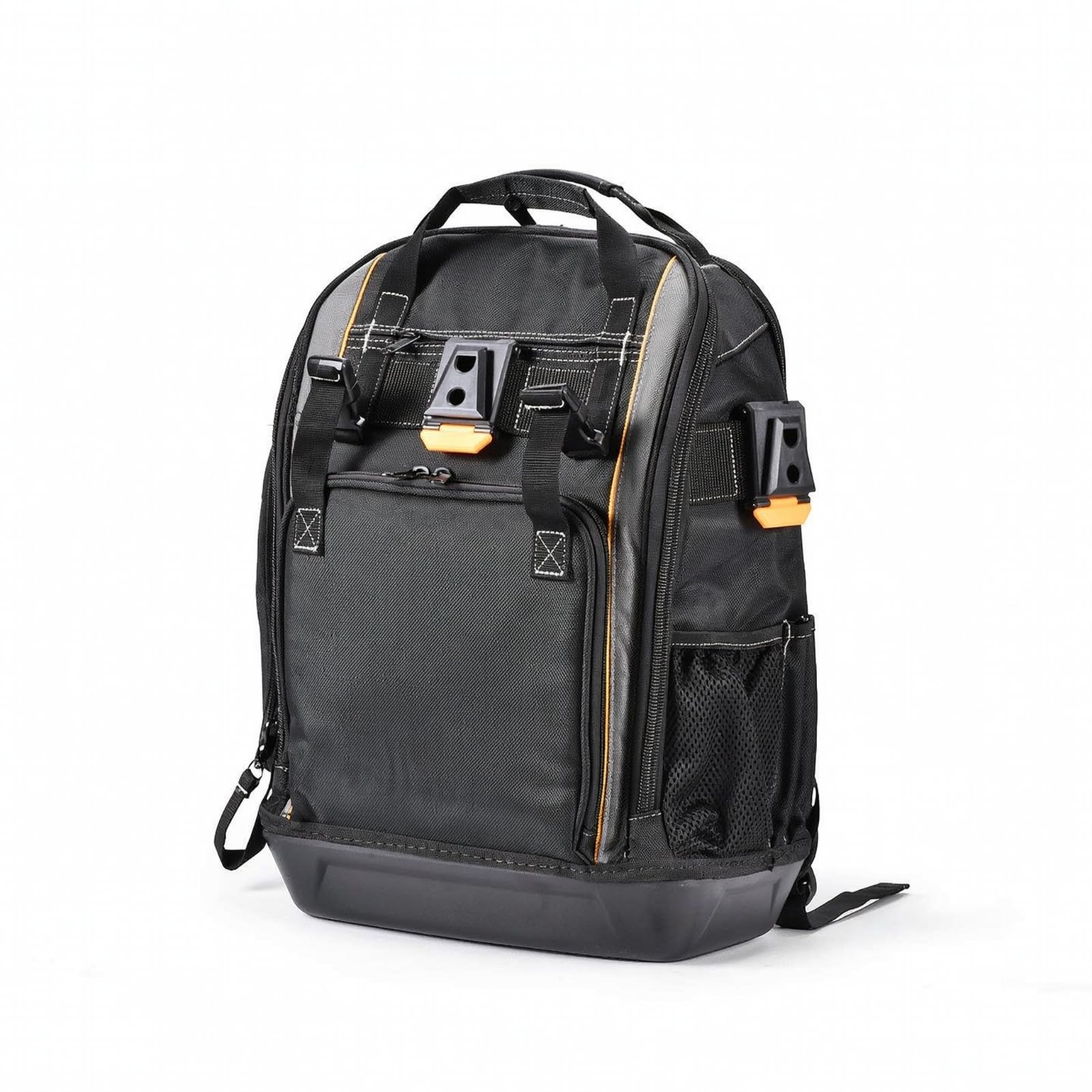 Sac à Dos avec Base Moulée Renforcé | Multipoches, extrêmement résistant Résistant, Sac à Dos Porte-Outils, pour Chantier, Maintenance Mobile, Électriciens