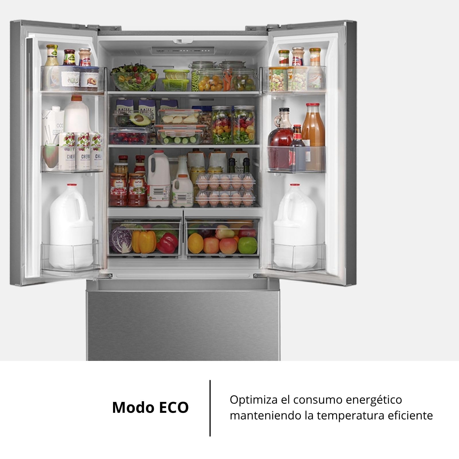 Corberó - Frigorífico French Door | CFFDM7535X | No Frost | Inverter | 522L | 170 cm | Display interior | 2 cajones Crisper | Luz Led | Inox