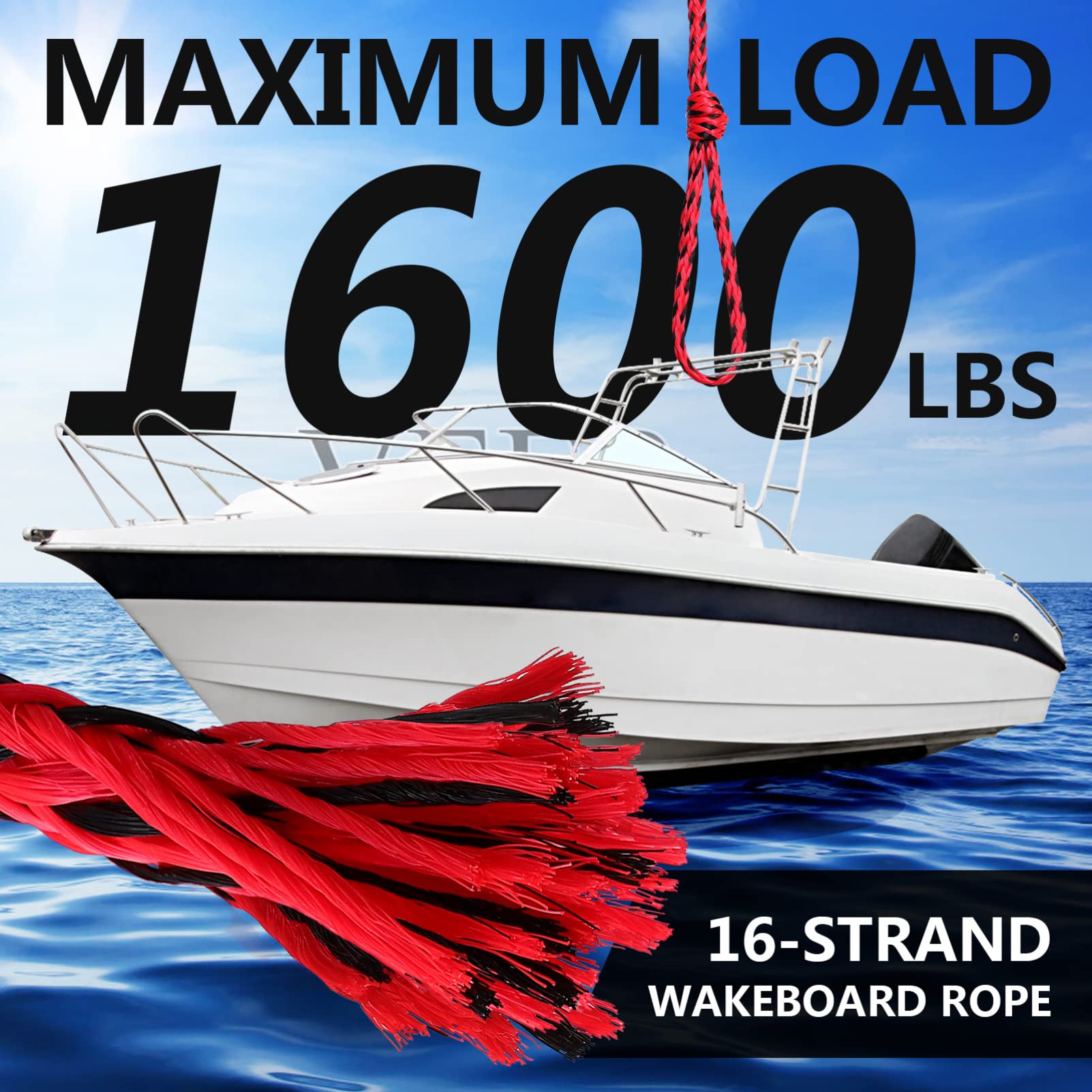 NICEWAT Corde d'amarrage, Accessoires Bateau Dock, Double Corde de Dock