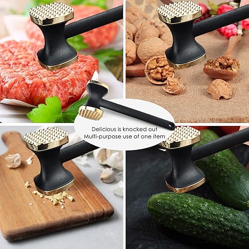Miniatura 7 de Martillo manual para ablandar carne de cocina - Martillo manual resistente, Martillo para carne utilizado para bistec, pollo, pescado, Ablandador de