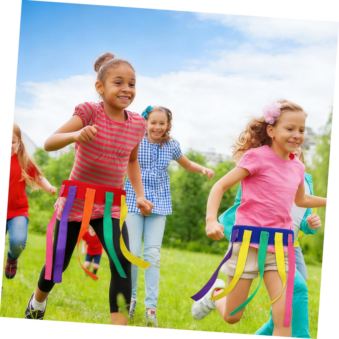 BESPORTBLE 8 Pièces Jeu Attrape Queue Garçon Fille Ceintures Tissu Oxford et Sûr Éducatif pour Garçons et Filles Améliore la et Linteraction Parent
