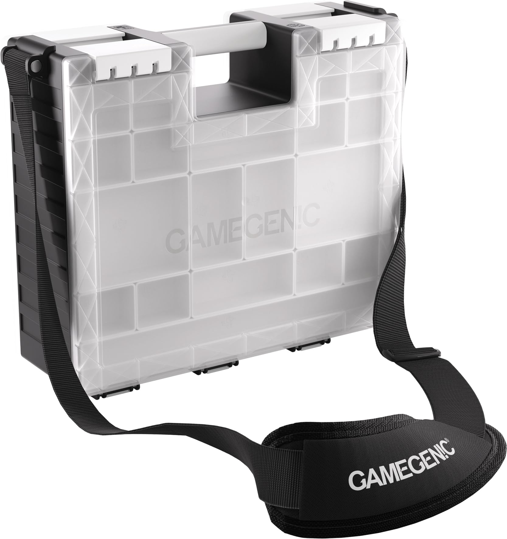 Game Castle Valigetta tutto in uno a doppia faccia 19 vassoi rimovibili 5 misure nero bianco trasparente