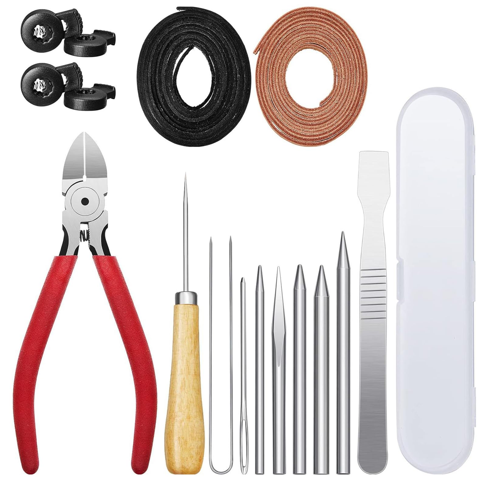 Kalttoy 16x / Set Baseball Glove Relacing Kits Softball Mitts Baseball Glove Care Kits Leather Laces Lacing Tool