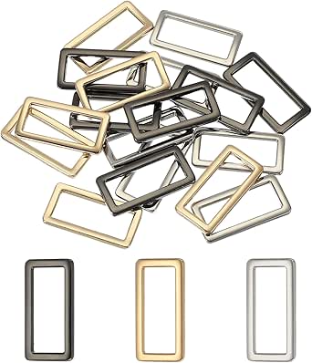 Amazon.com: uxcell Metal Flat Rectangle Ring Metal Rectangular Buckle ...