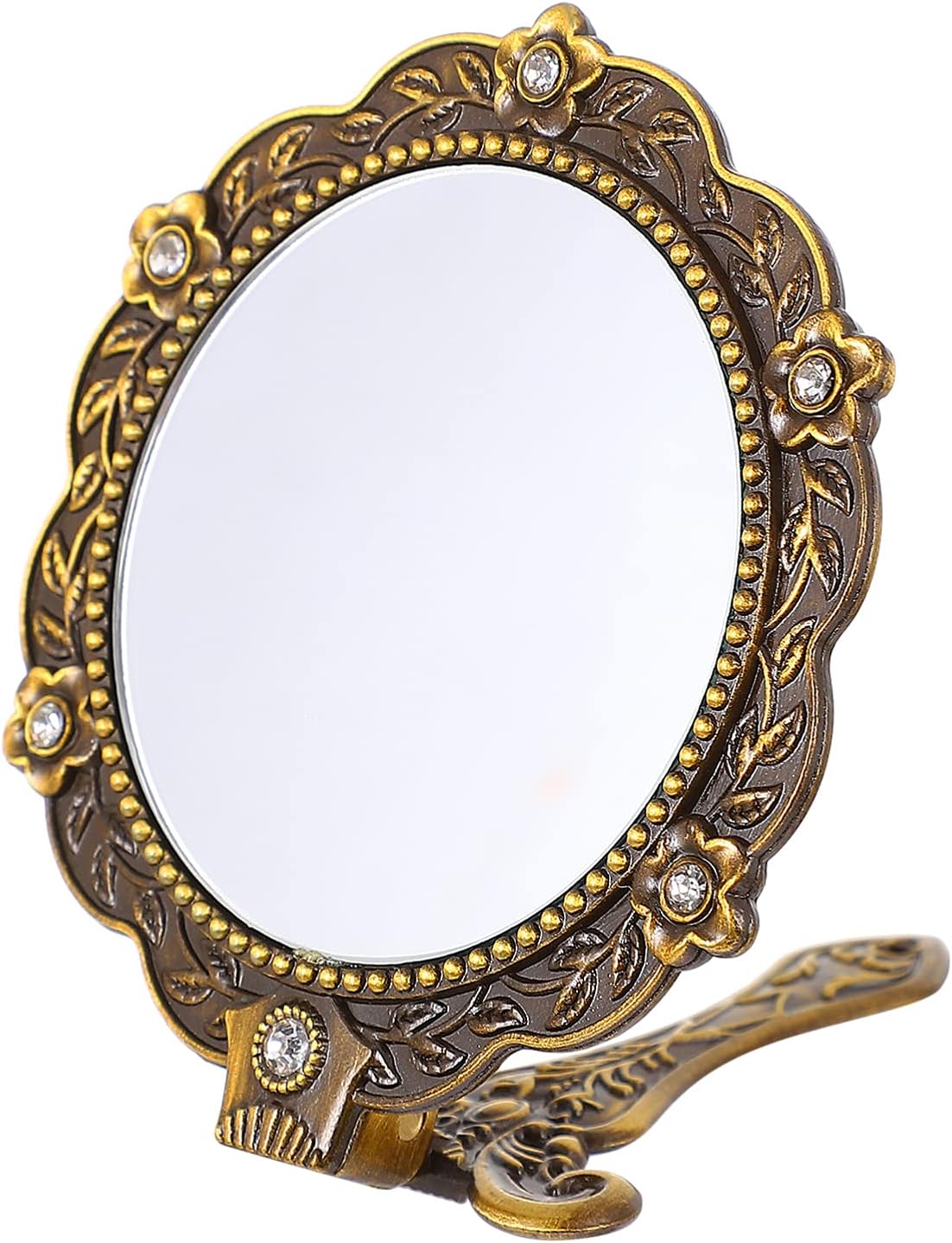 Amazon.com: Uonlytech Vintage Hand Mirror Antique Handheld Mirror ...