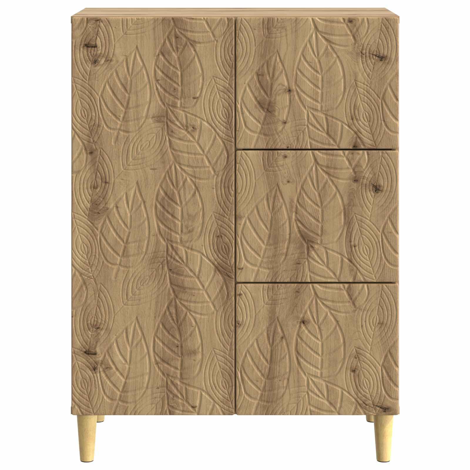 Madera de eucalipto estilo vintage Aparador con estantes 66 x 34 5 x 90 cm