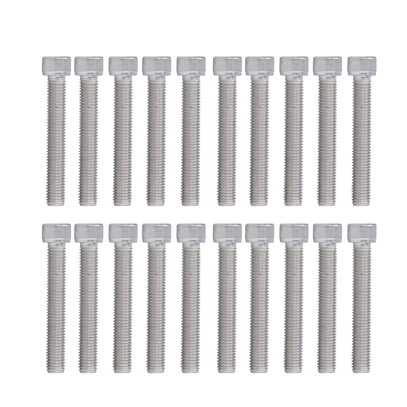 Brrnoo Viti a Testa di Presa, Vite Metriche 20 Pc Vietti Esagonale Viti Bullone a Tappo della Presa Fitta A2-70 in Acciaio Inossidabile M12X1.75 DIN 912 (M12*80)