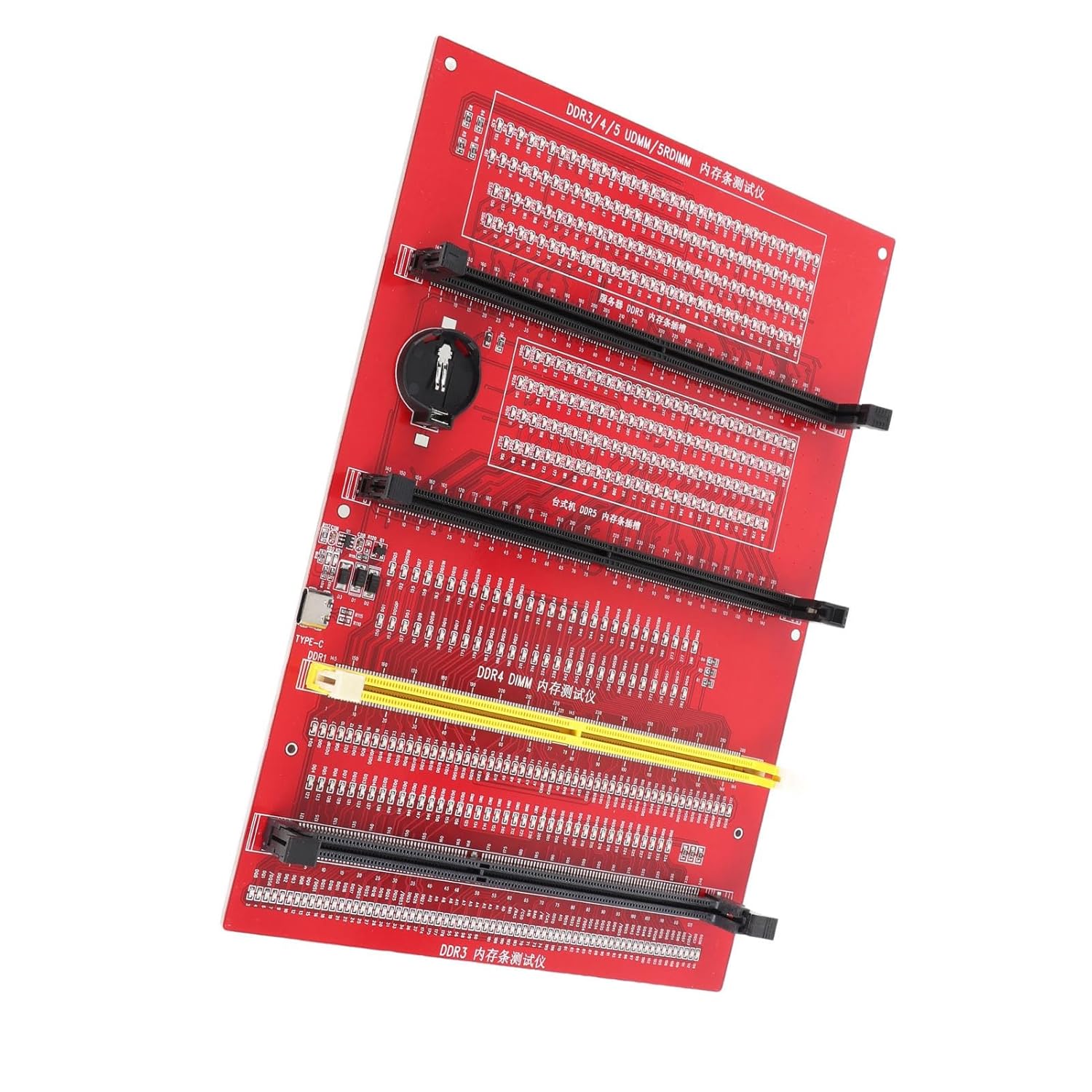 RAM Tester LED Indicator 4 in 1, Fast Charging for DDR3 DDR4 DDR5, Desktop and Server Computers