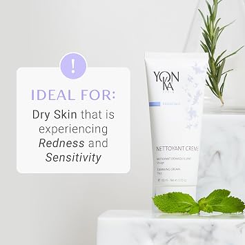 Yonka Nettoyant Creme, Cleansing Makeup Remover, 3.53 oz | Remove Impurities with Calming Peppermint, Plant Glycerin, Paraben-Free, For Sensitive to Acne Skin