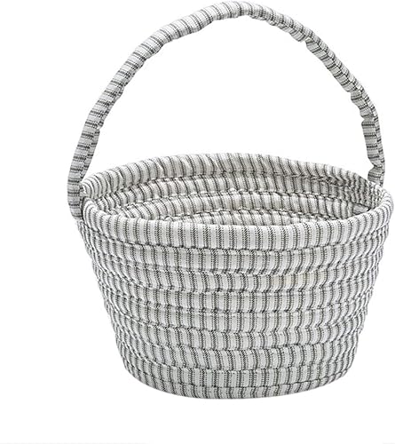 Cesta de Pascua A008X007, 8.0 x 12.0 x 7.0in, gris