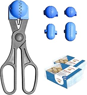 La Croquetera Pack- Utensilio multiusos color azul - 4 moldes intercambiables para masas + Pack 40 Bandejas conservación - 100% español : patentado y fabricado en España