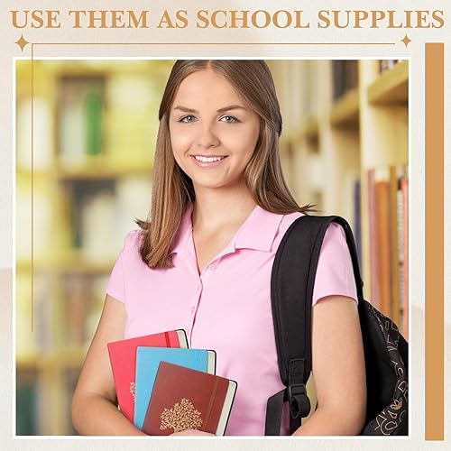 Miniatura 7 de Paquete de 10 cuadernos rayados de cuero A5 de tapa dura para escribir, 200 páginas, 10 colores, bloc de notas para viajes, trabajo, escuela,