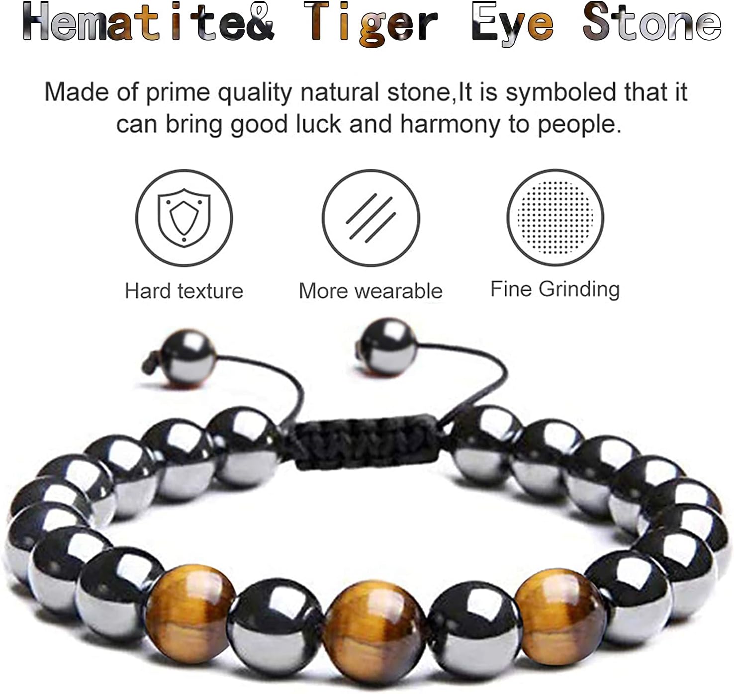 Hematite Bracelet Triple Protection Bracelet - Image 4