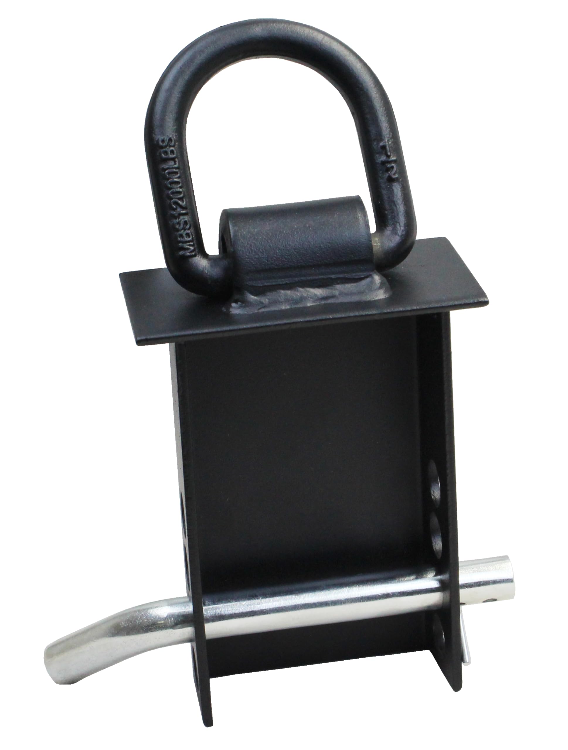 Lot de 4 poches pour piquets de remorque robustes et réglables avec anneau en D et 4 trous de réglage, poche amovible en D pour camions à plateau