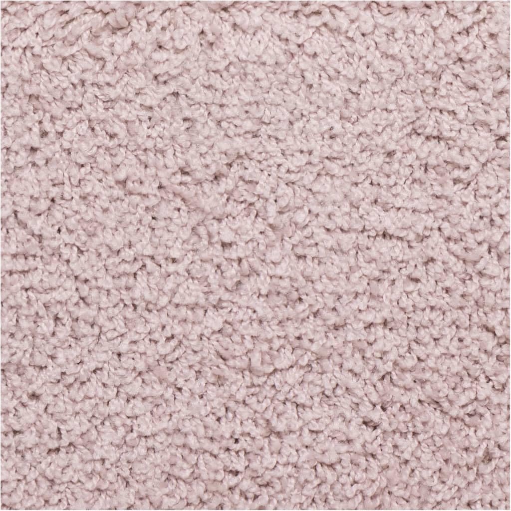 vidaXL Tappetini per Scale 15 pz 65x21x4 cm Rosa Chiaro con Bordo Rettangolare