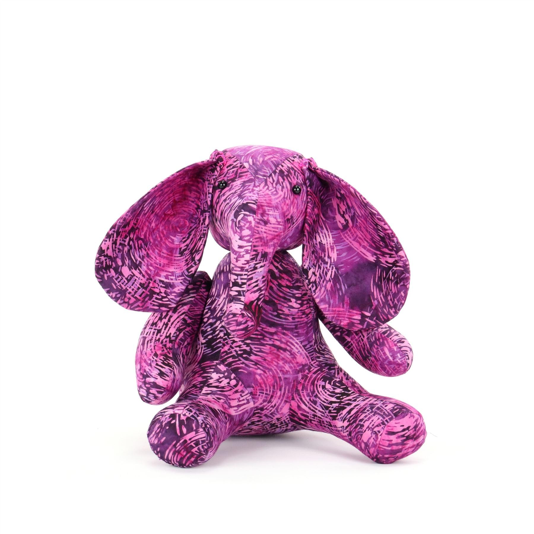LOUDelephant Batik Cotton Friendship Elephant - Purple Swirl (Medium)