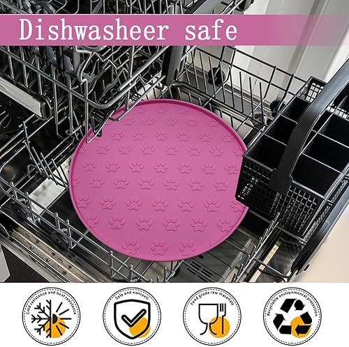 Miniatura 5 de Silicone pet Food mat, Dog Food and Water mat, Raised Edge Rubber mat for Dog Bowls, Prevents Food and Water from staining Floors, Suitable for