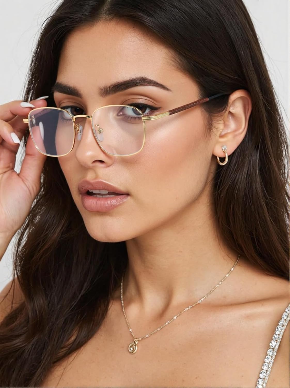 JOLLYNOVA HD7 Reading Glasses Blue Light Filtering Readers for Men Women Metal Frame Computer Readers