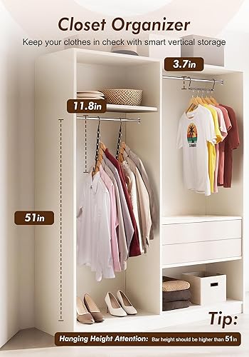 Miniatura 8 de HOUSE DAY Organizadores de armario y almacenamiento, paquete de 6 artículos esenciales para dormitorio universitario, organizador multifuncional,