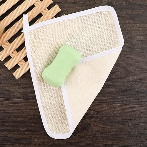 Miniatura 5 de ccHuDE 3 toallas de ducha exfoliantes de nailon, toalla de lavado corporal, toalla de limpieza para la cara y el cuerpo, toalla de baño de tejido