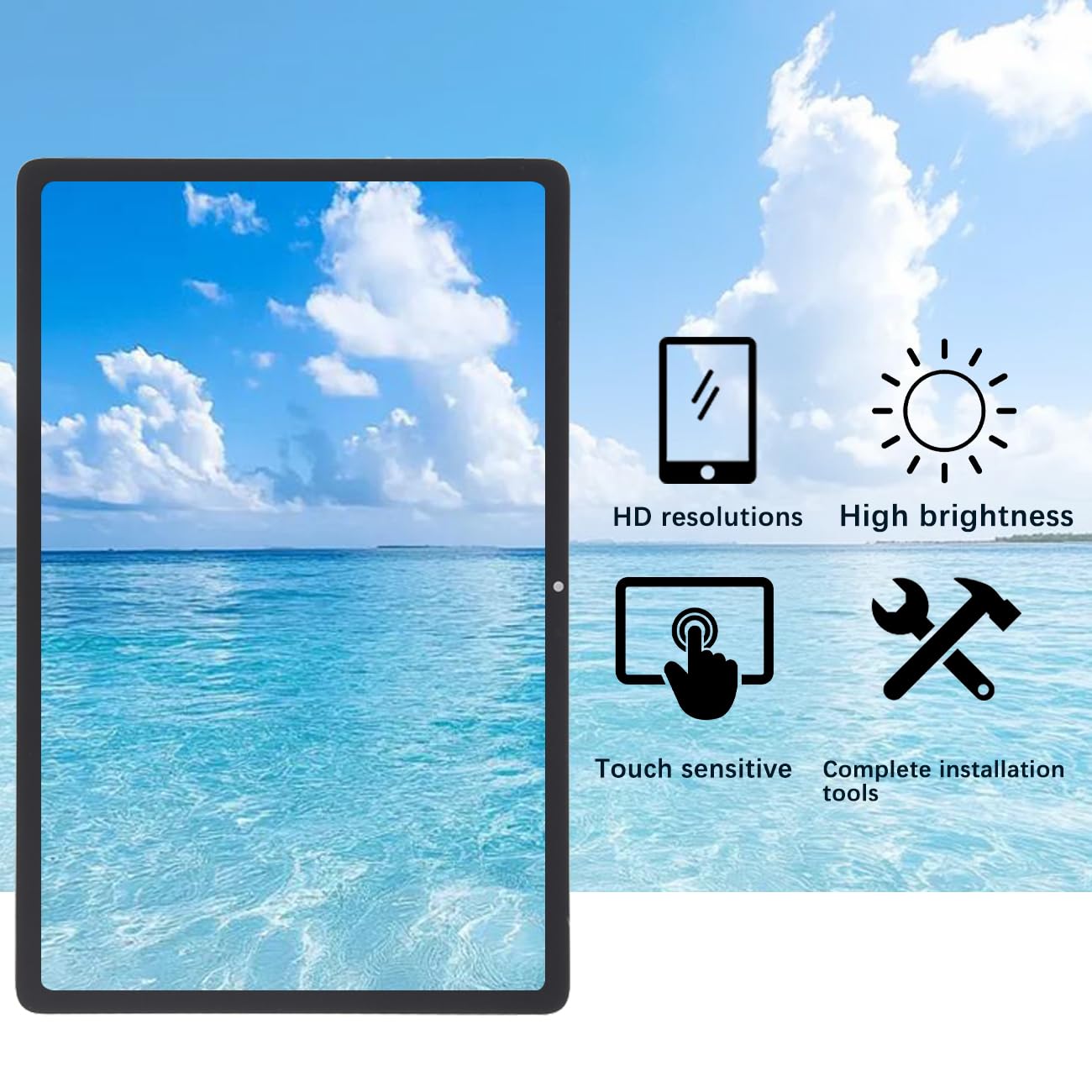 Écran d'affichage pour Xiaomi Redmi Pad SE 11" 23073RPBFG Écran LCD de rechange Kit de réparation (noir)