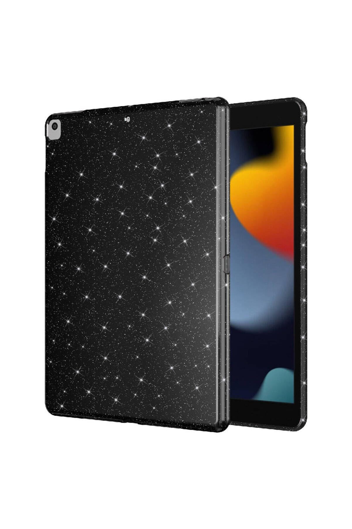 CONSTRAIN - iPad 10.2 (8 Nesil) Simli Parlak Görünümlü ile Uyumlu Tablet Koton Kılıf-Pembe Koyu - Beyaz 1