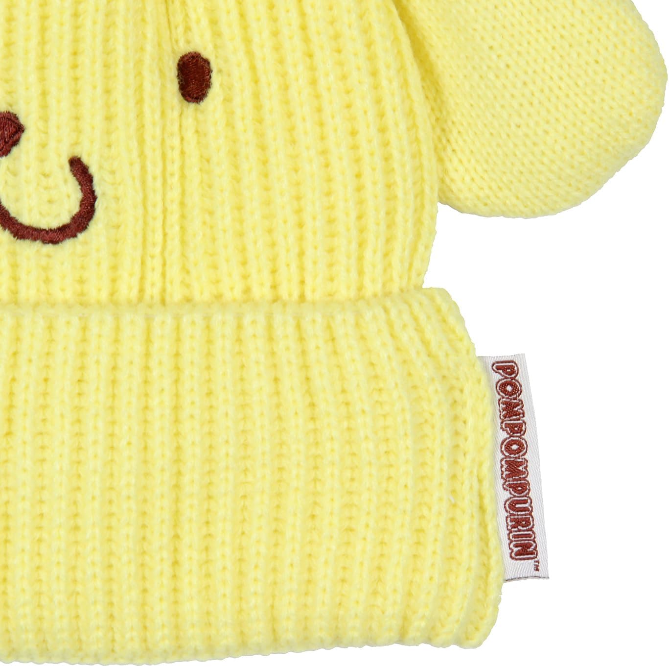Sanrio Pompompurin Beanie Hello Kitty and Friends Pompompurin Embroidered Character Cuffed Beanie Cap Hat OSFM for Men and Women - Image 3